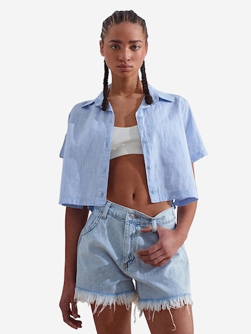 Dilvin Majica 'Hemden' | modra barva: sprednja stran