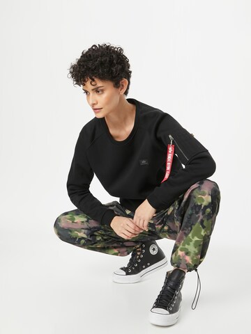 ALPHA INDUSTRIES Sweatshirt in Schwarz