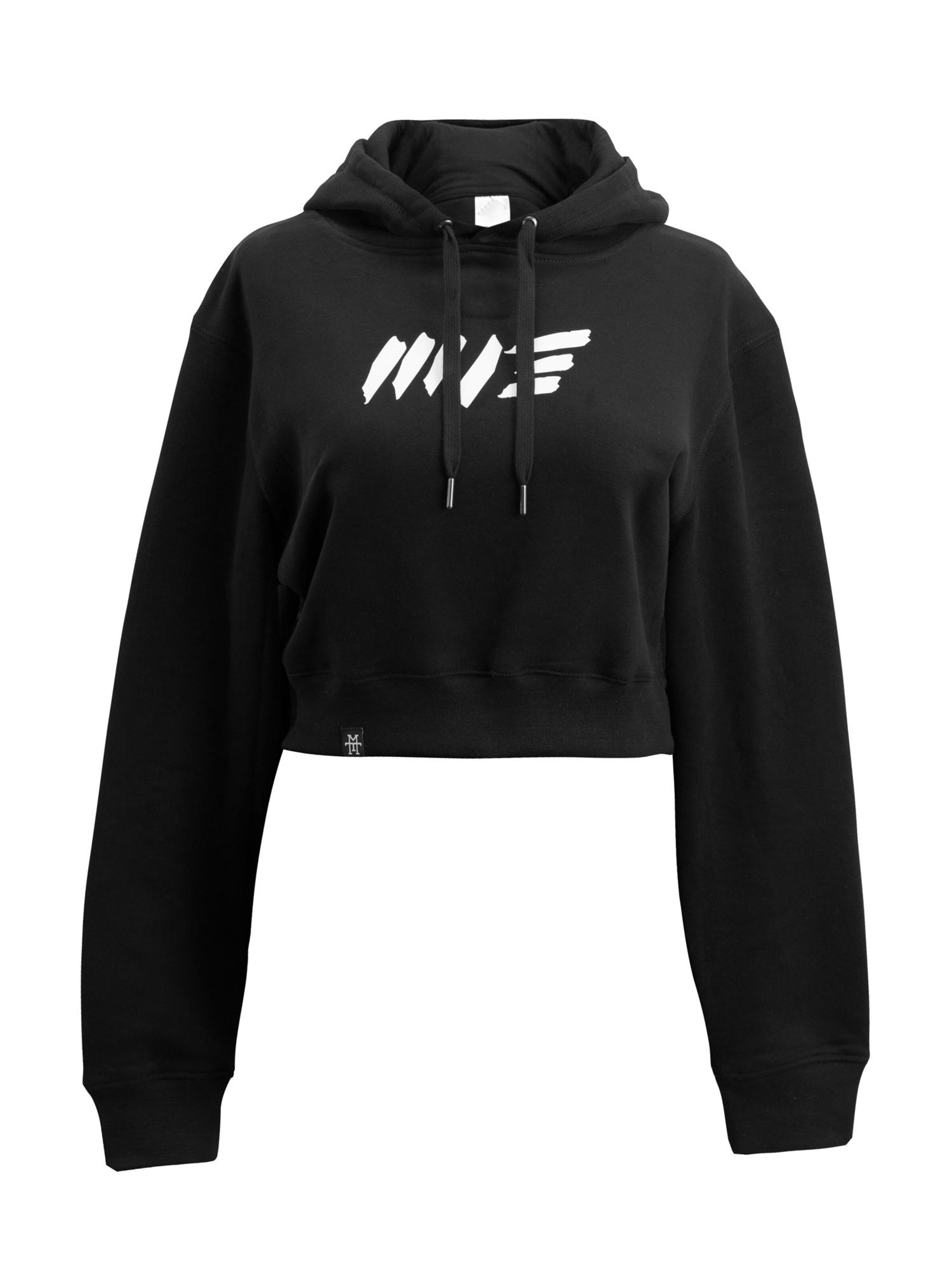 Manufaktur13 Sweatshirt 'Crop Hoodie' in Black: front