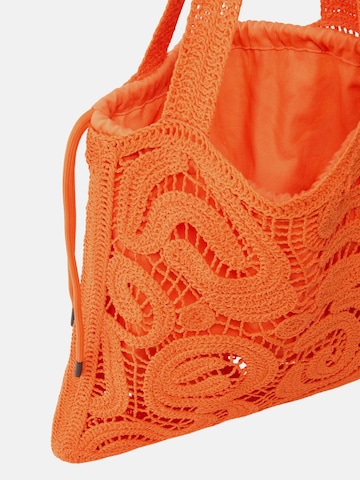 PINKO Handbag 'PINKO SHOPPER CROCHET GEOMETRICO BORSA' in Orange