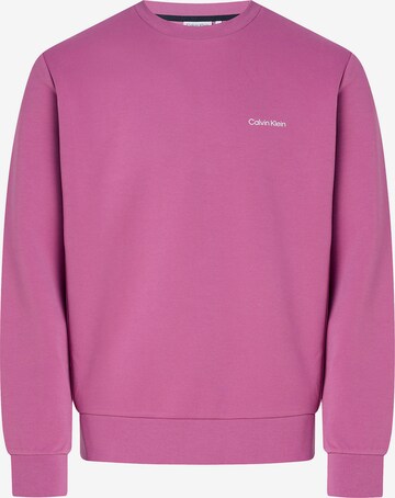 Sweat-shirt Calvin Klein en rose : devant