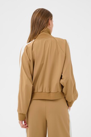 SAINT TROPEZ Sweatjacke 'OaklynnSZ' in Beige
