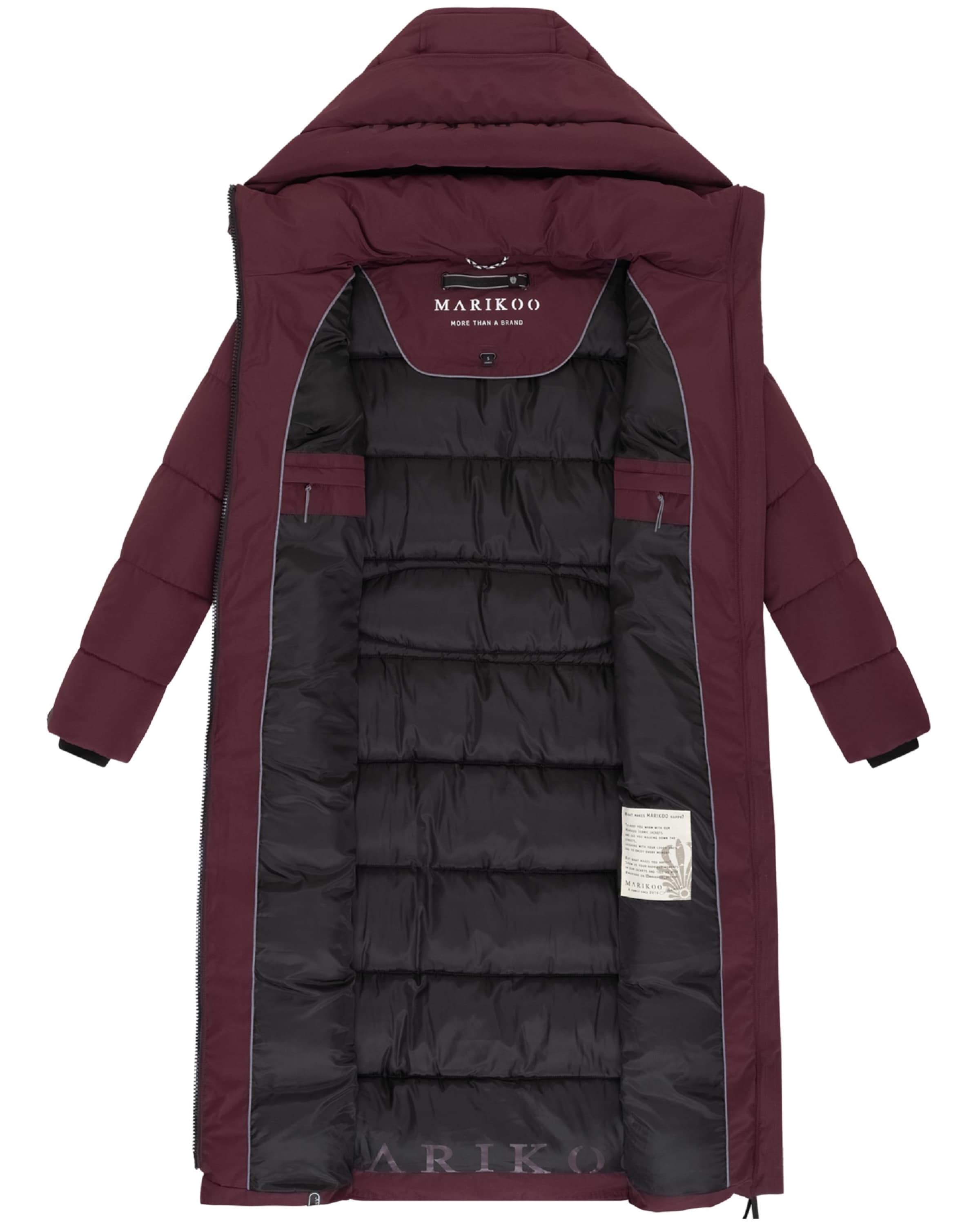 MARIKOO Winter Coat 'Nadeshikoo XVI' in Red