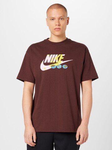 Nike Sportswear Tričko – hnědá: přední strana