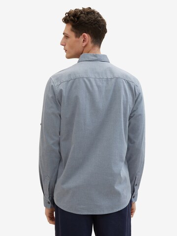 Coupe regular Chemise TOM TAILOR en bleu