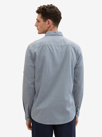 Coupe regular Chemise TOM TAILOR en bleu