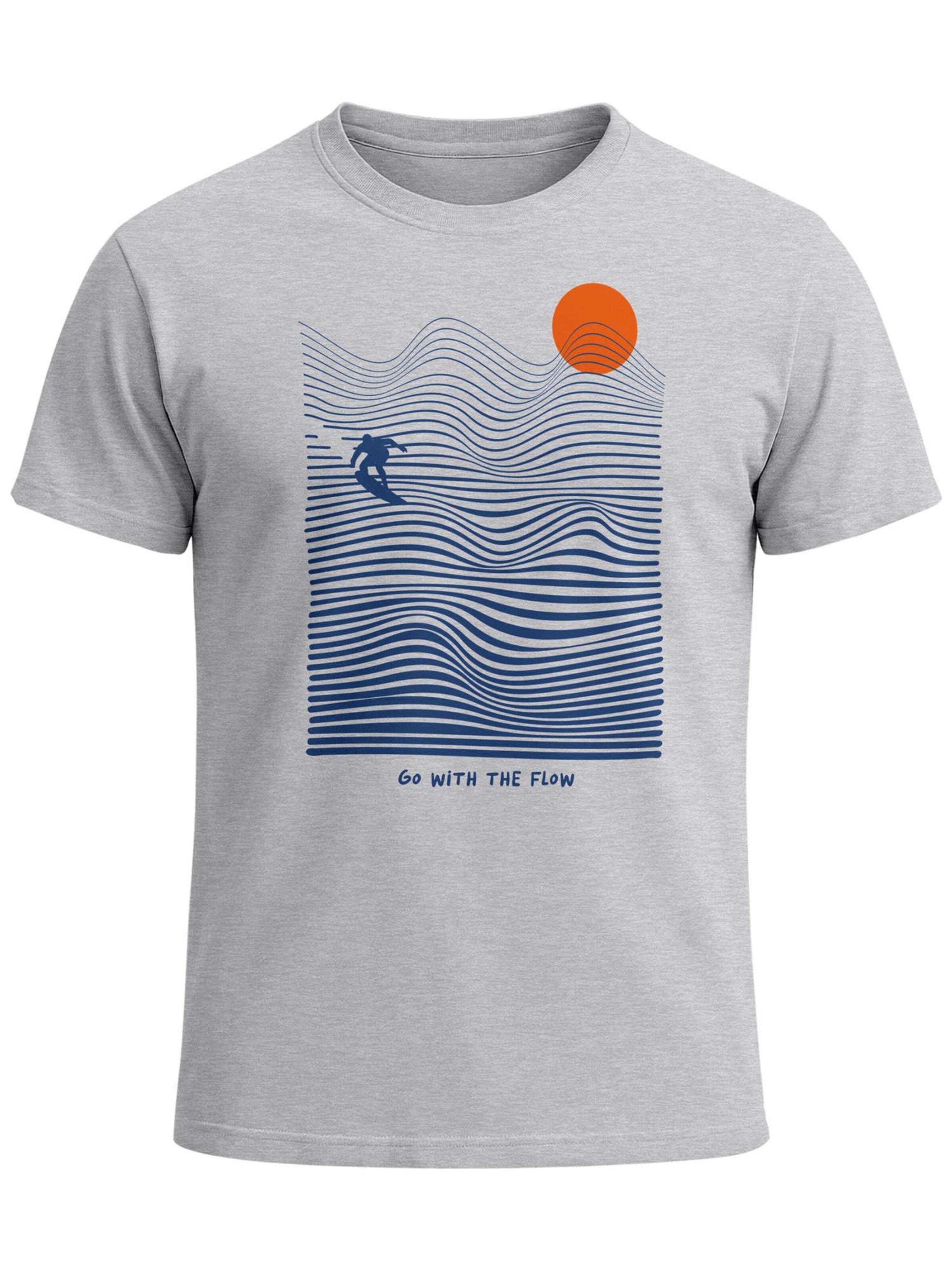 Neverless Shirt 'with the flow' in Grey: front