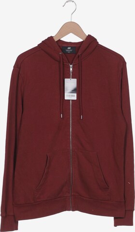 H&M Sweatshirt & Zip-Up Hoodie in M in Red: front
