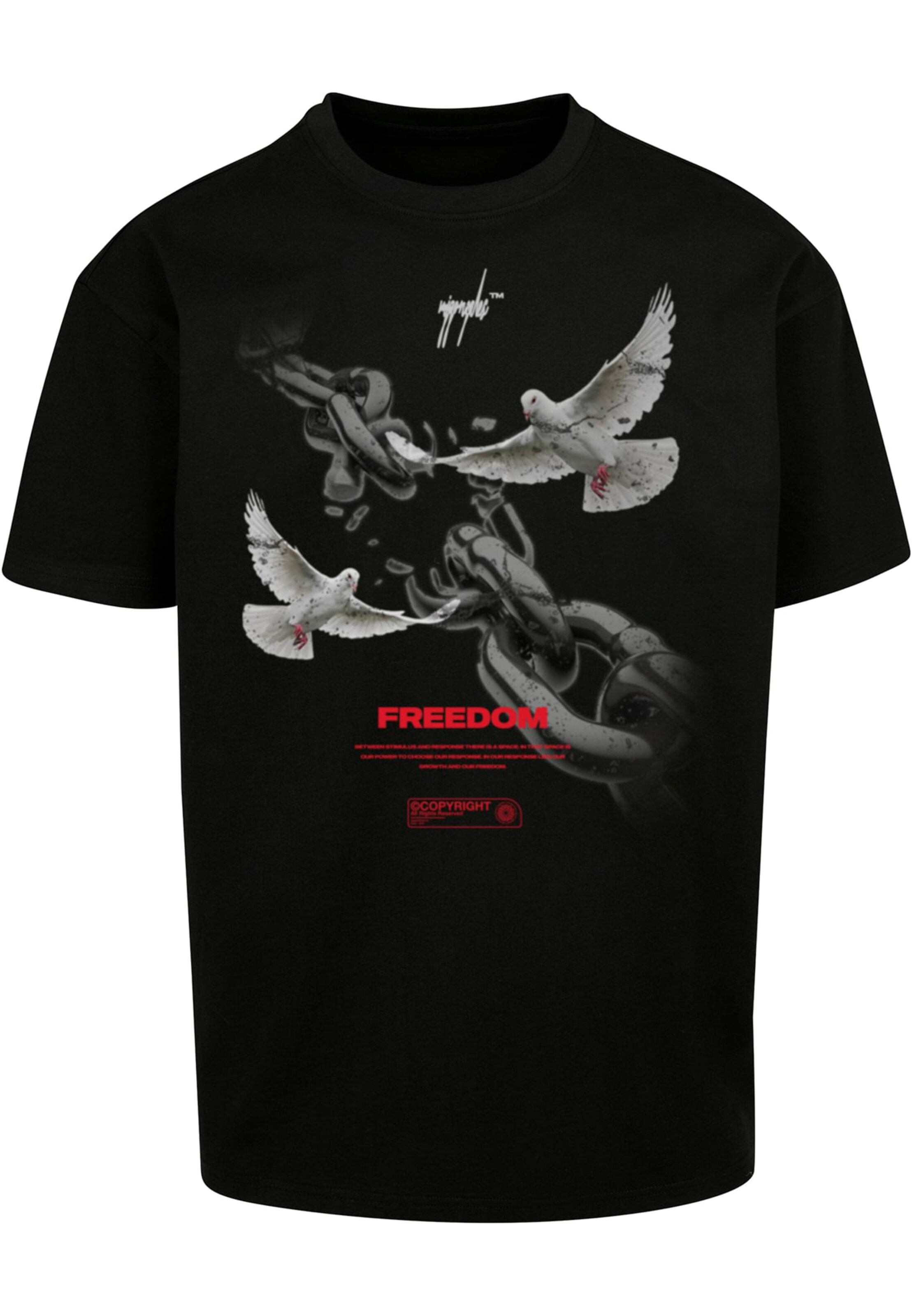 T-Shirt 'Freedom' MJ Gonzales en noir : devant