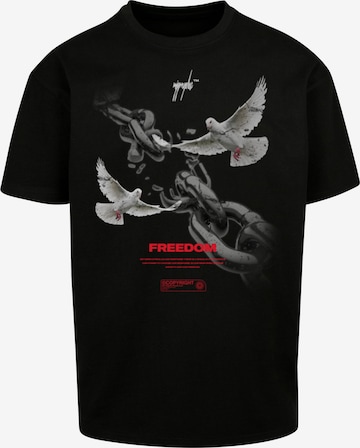 MJ Gonzales Shirt 'Freedom' in Black: front