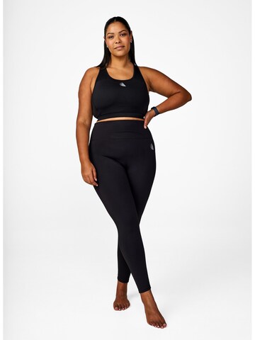 Skinny Pantaloni sportivi 'Everyday' di Active by Zizzi in nero: frontale