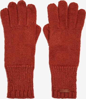 Pepe Jeans Full Finger Gloves 'Sarah' in Red: front