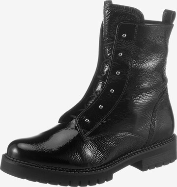 GABOR Lace-Up Ankle Boots in Black: front