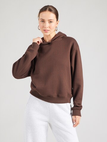 Bluză de molton de la Tally Weijl pe maro: față