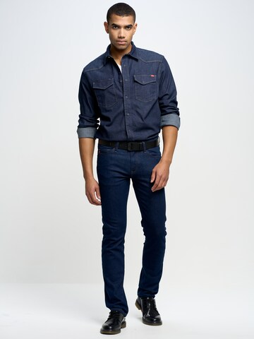 BIG STAR Regular Fit Hemd 'CHUCK' in Blau