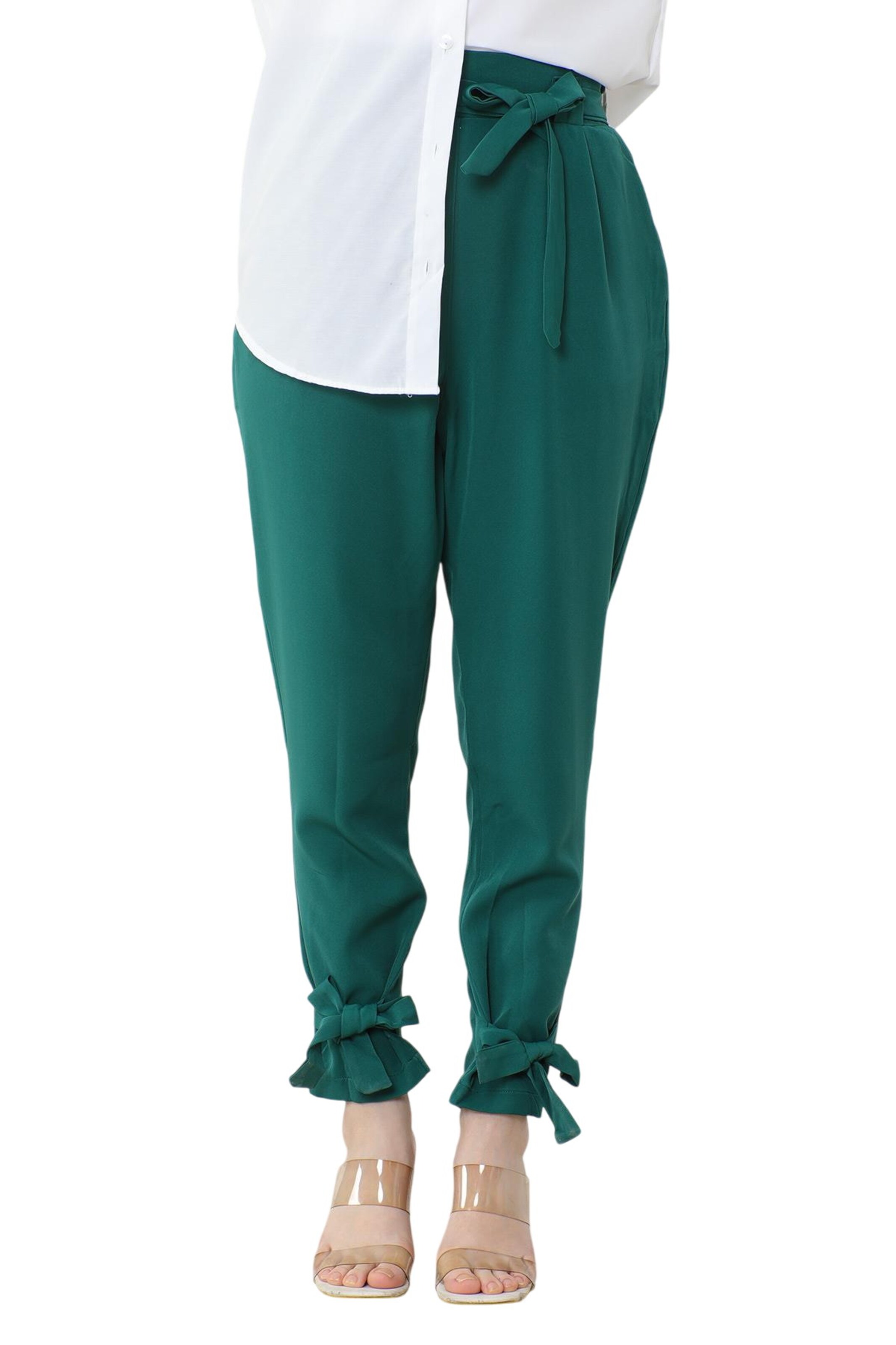 MODAMIHRAM Tapered Hose in Grün: Vorderseite