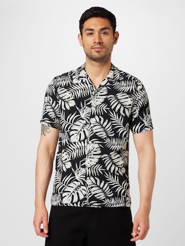 Key Largo Regular fit Button Up Shirt 'Havanna' in Black: front