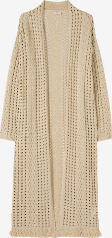 Cappotto in maglia di oltre in oro: frontale