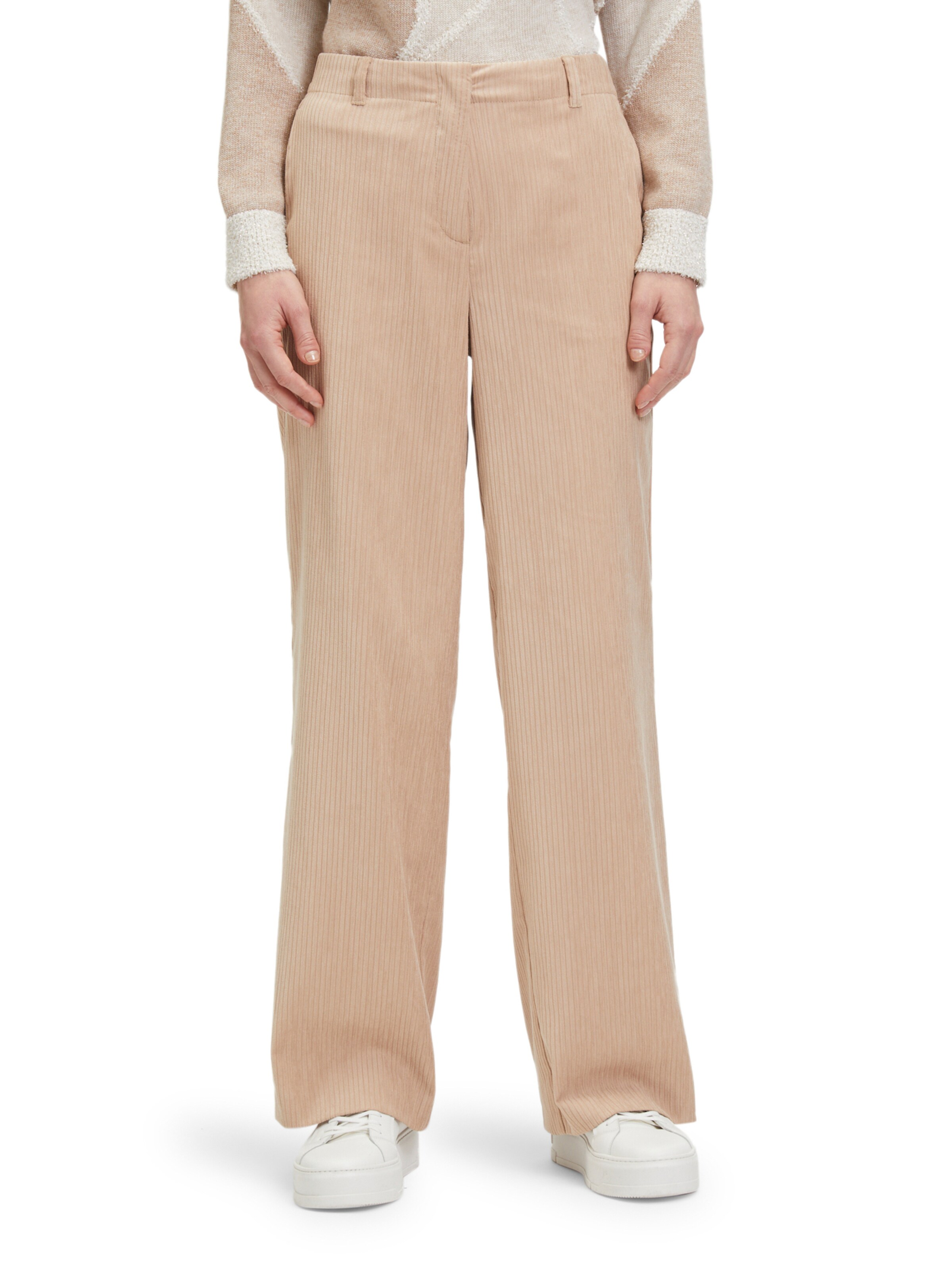 Betty & Co Regular Anzughose mit Taschen in Beige: Vorderseite