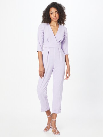 Closet London Jumpsuit in Purple: front