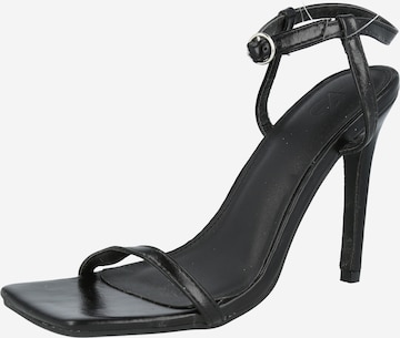 4th & Reckless Sandalen met riem 'JAMES' in Zwart: voorkant