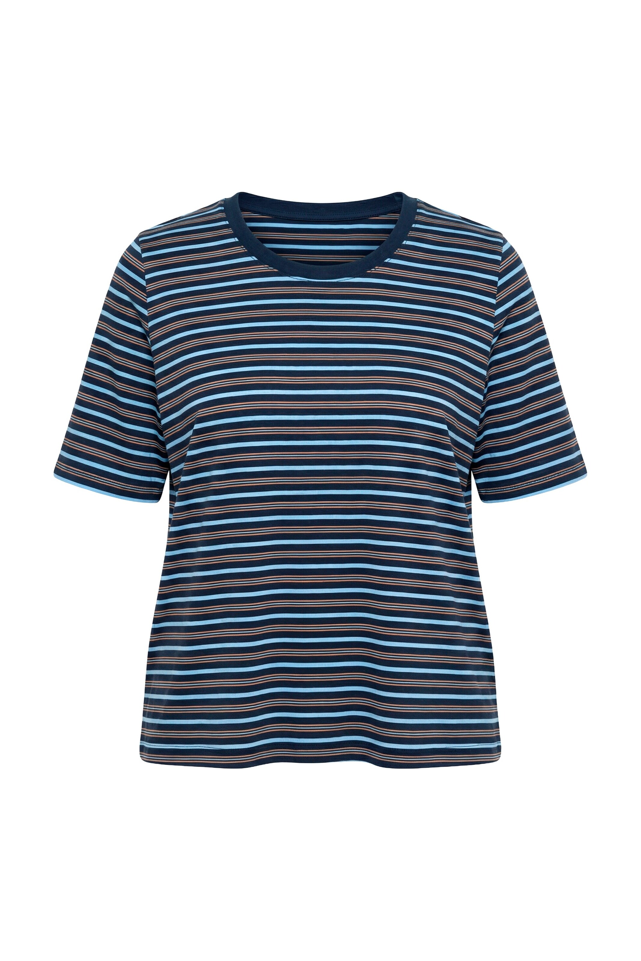 Ulla Popken Shirt in M-L in de kleur Marine, Productweergave