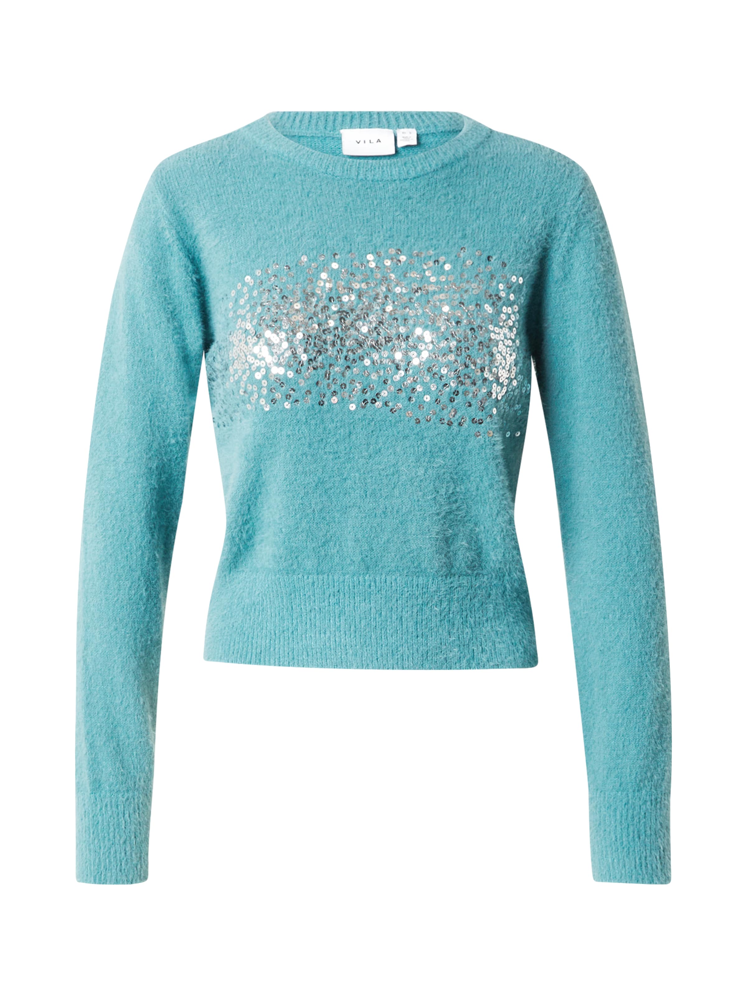VILA Пуловер 'VICANA' в синьо: отпред