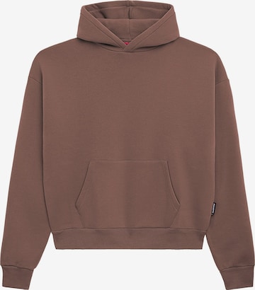 Sweat-shirt Prohibited en marron : devant