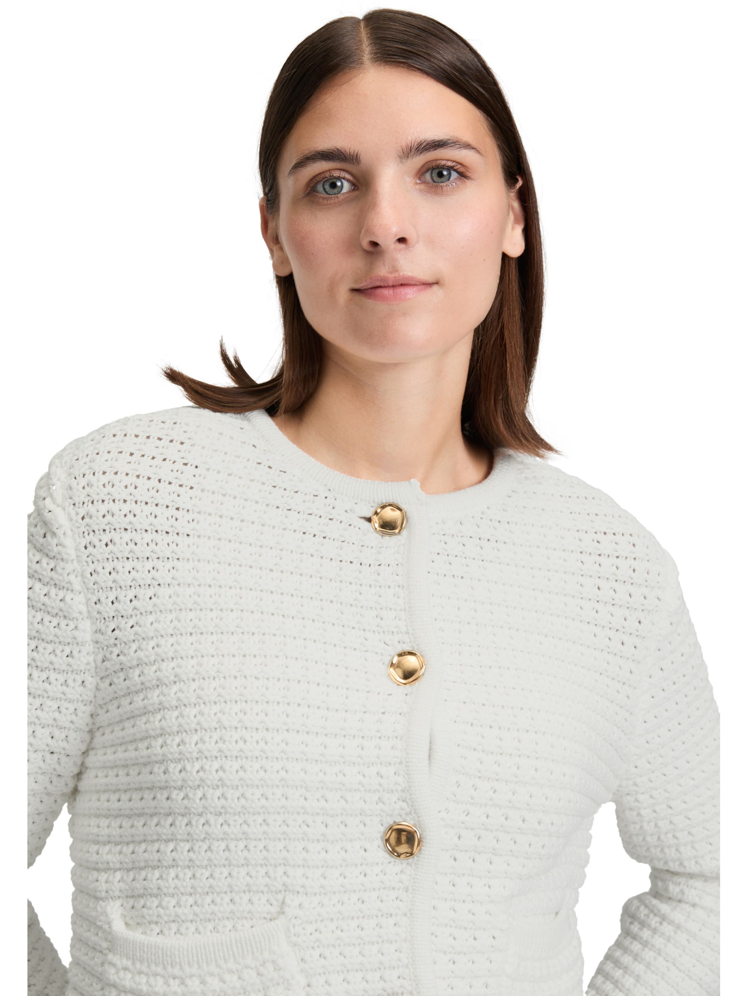 Betty & Co Gebreid vest in Wit