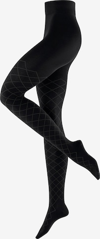 BURLINGTON Tights 'Argyle Affair' in Black: front