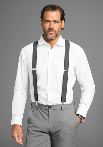 Man's World Suspenders in Black: front