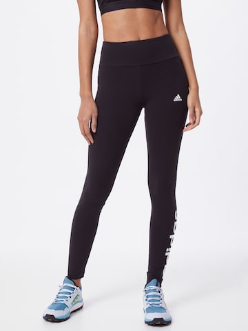 ADIDAS SPORTSWEAR - Skinny Calças de desporto 'Essentials' em preto: frente