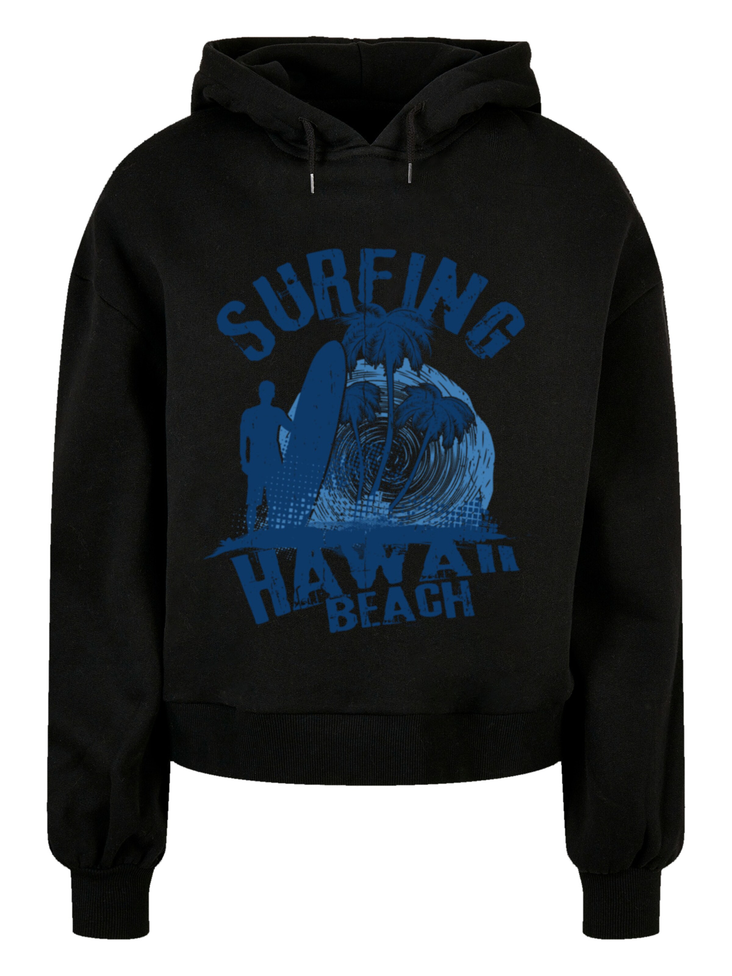 F4NT4STIC Sweatshirt 'Hawaii Surf Beach Summer' in Schwarz: Vorderseite