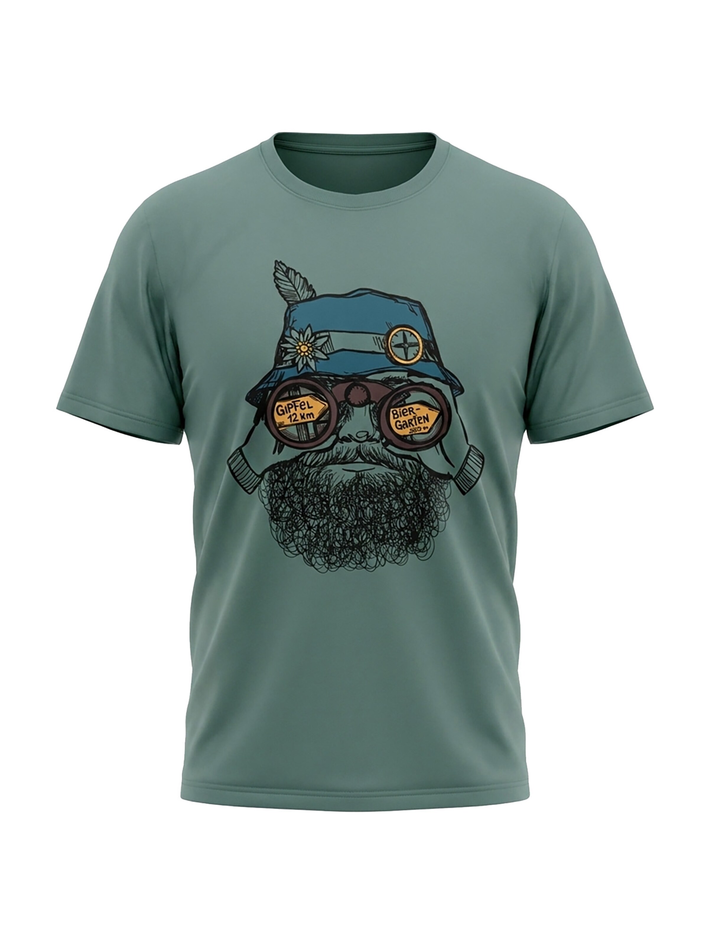 karlskopf Shirt 'WANDERER' in Green: front