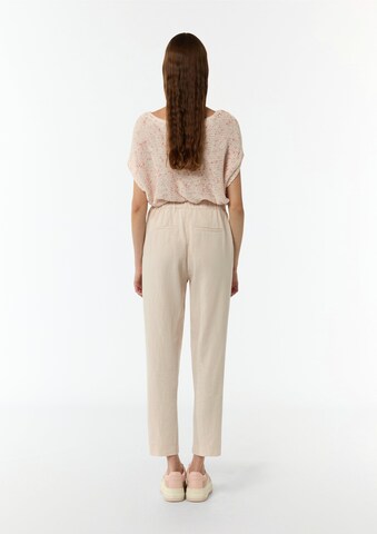 comma casual identity Tapered Trousers in Beige: back