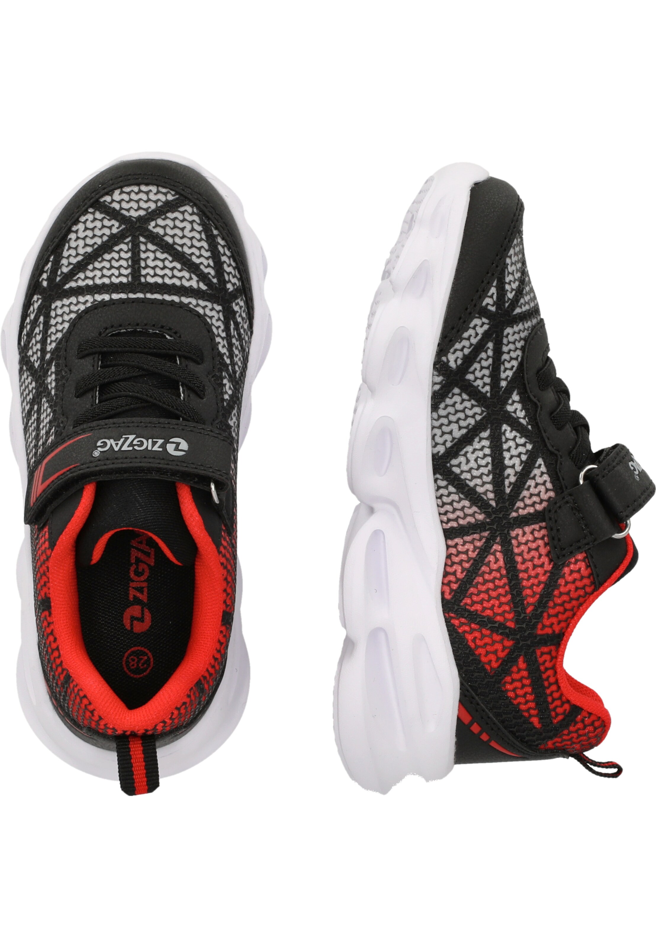 ZigZag Sneaker 'Zetes' in Schwarz