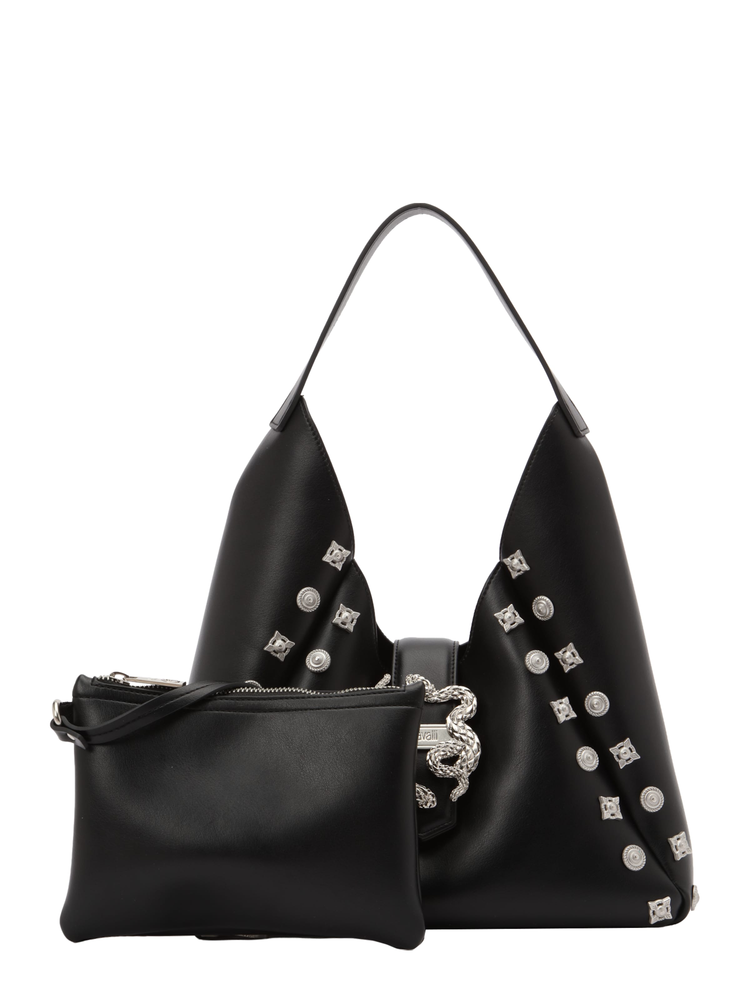 Just Cavalli Schoudertas '80RA4BA6' in Zwart: voorkant