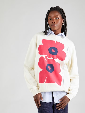 Marimekko Sweatshirt i vit: framsida