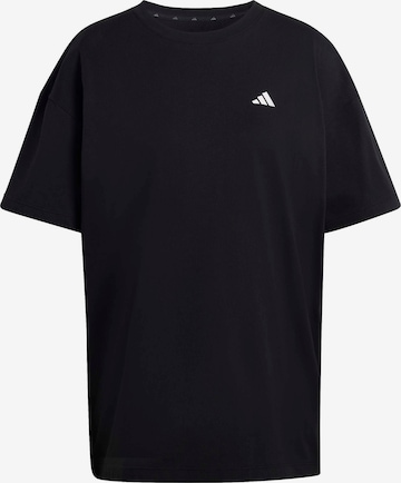 melns ADIDAS PERFORMANCE Sporta krekls 'Essentials': no priekšpuses