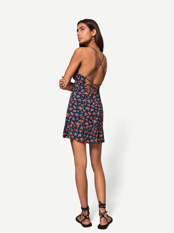 Bershka Лятна рокля в синьо