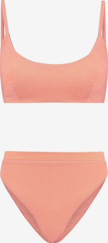 Shiwi Bustier Bikini 'LOU' in Roze: voorkant