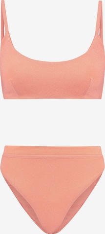Shiwi Bustier Bikini 'LOU' | roza barva: sprednja stran