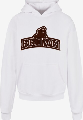 Merchcode Sweatshirt 'Brown University - Bear' in White: front