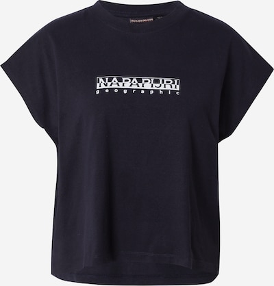 Tricou NAPAPIJRI pe negru / alb, Vizualizare produs