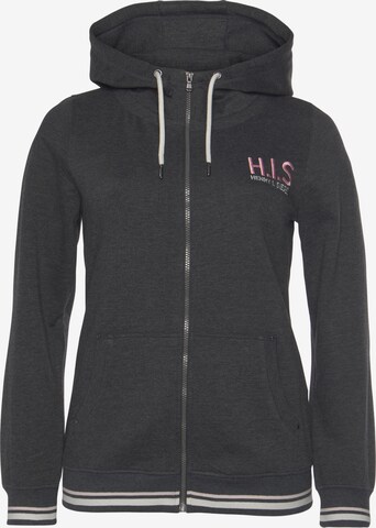 H.I.S Zip-Up Hoodie in Grey: front