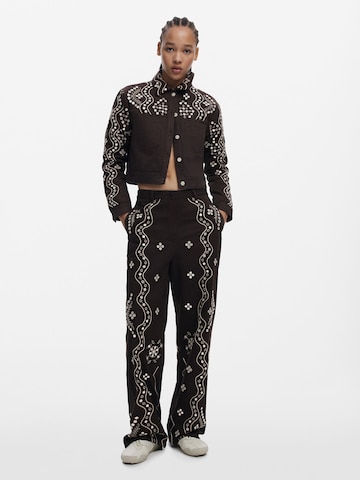 Wide leg Pantaloni di Desigual in marrone
