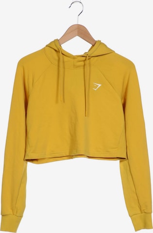 GYMSHARK Sweatshirt & Zip-Up Hoodie in M in Yellow: front