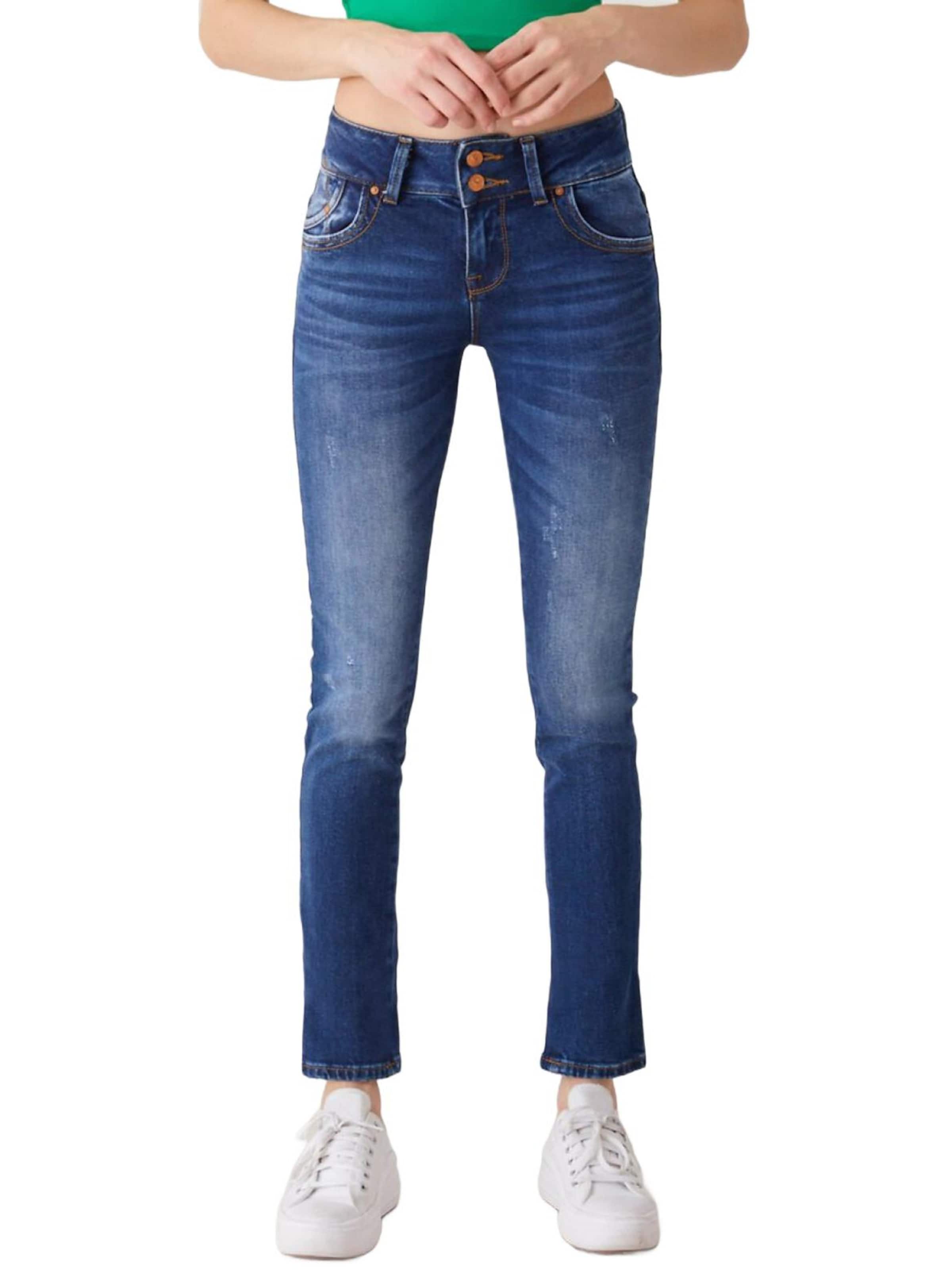 LTB Jeans - Slimfit Vaquero 'LTB Jeans Molly M Skinny Leg Mid Waist Mid Indigo Jeanshose' en azul: frente