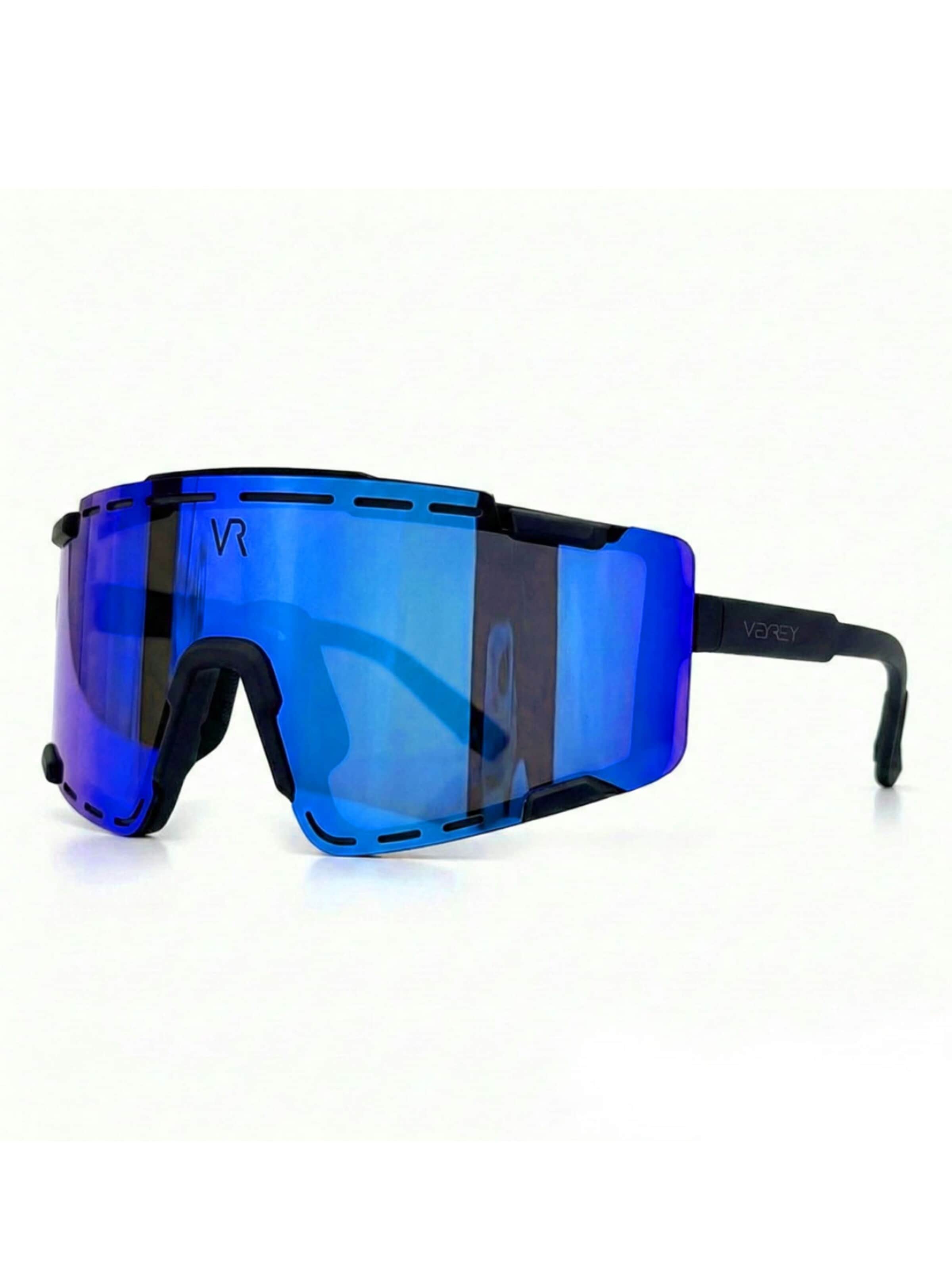 Lunettes de soleil sport VEYREY en bleu : devant