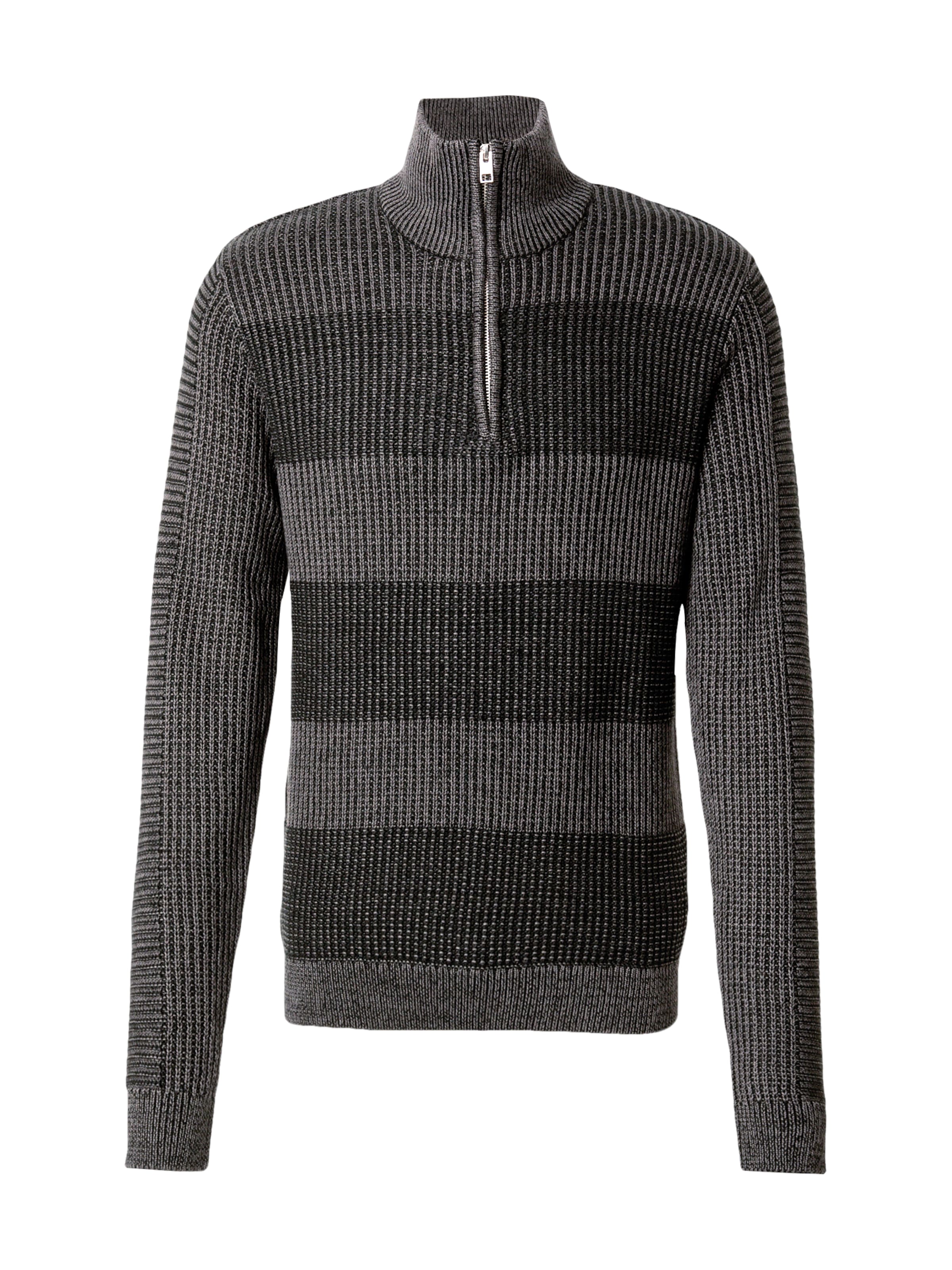 JACK & JONES Pullover 'JJHugo' in Schwarz: Vorderseite